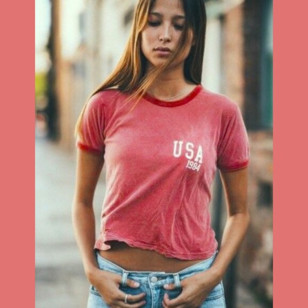 Brandy Melville USA 1984 Red T-Shirt